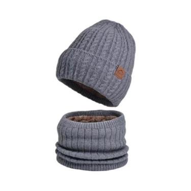 Imagem de Gorro De Lã Unissex Para Inverno Com Cachecol E Máscara Balaclava - KI