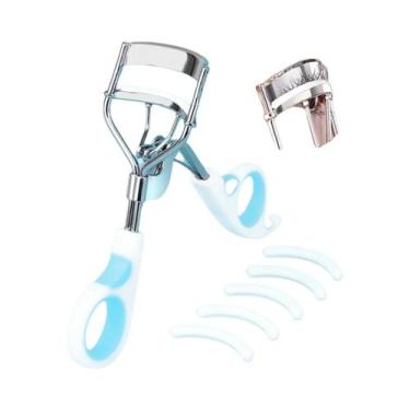 Imagem de Curvador De Cílios Feminino Em Aço Inoxidável Com 5 Almofadas De Silic