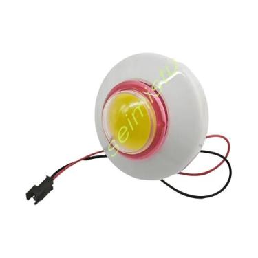 Imagem de Botões Iluminados Coloridos De 76mm 12V Com Borda Decorativa Para Pinb