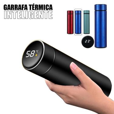 Imagem de Garrafa Térmica Squeeze Display Led Inteligente Vermelho