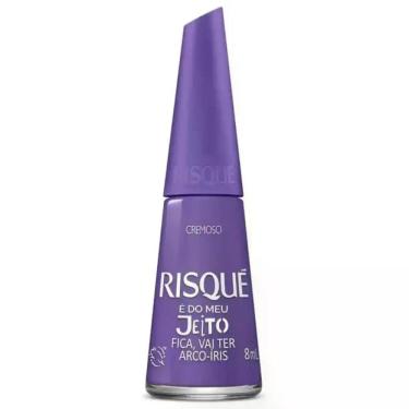 Imagem de Esmalte É do Meu Jeito Fica, Vai Ter Arco-Iris Risque 8ml