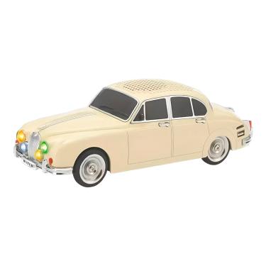 Imagem de Caixa de Som Carrinho Retrô Alto Falante Bluetooth Portátil Cor:Bege