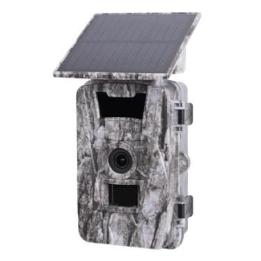 Imagem de Aoresac Câmera de Trilha de 60 MP Com Bateria 5200 MAh, Grande Angular 120 °, WiFi, Visão Noturna IP66 para Monitoramento da Vida Selvagem, Segurança Externa Com Carregamento (Câmera painel solar)