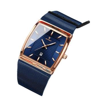 Imagem de Relógio De Quartzo Masculino Elegante À Prova d'Água Com Malha De Aço 