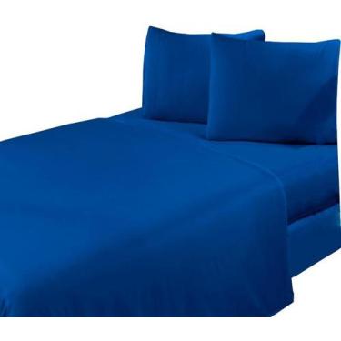 Imagem de Jogo De Lençol Casal Liso 3Pçs C/ Elástico Várias Cores - Doce Lar Enx