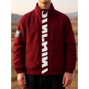 Imagem de Casaco Masculino Casual Gola Alta com Bolsos Grandes Cinza P - ElaShop