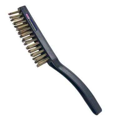 Imagem de Escova manual de aço 4 fileiras cabo de plástico * 7714 - Vonder