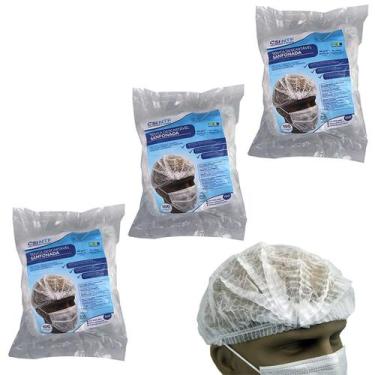 Imagem de Kit 500 Toucas TNT com Elástico  5 Pacotes de 100 Unidades - CSI Safe