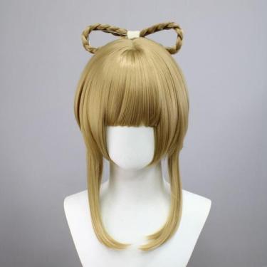 Imagem de Peruca de cosplay Genshin Impact Yaoyao para cabelo sintético 40cm - y