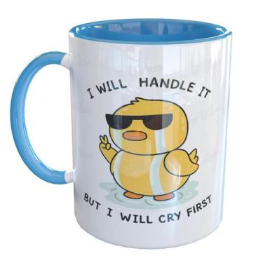 Imagem de Caneca Porcelana Pato Persistente Humor Resiliência - Pense Canecas, A