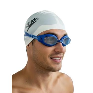 Imagem de Kit Óculos e Touca Silicone Natação Swim Freestyle Speedo -, Azul mari
