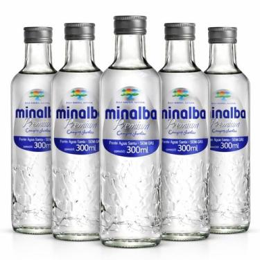 Imagem de Kit 5 Água Mineral S/ Gás Premium Minalba Vidro 300Ml