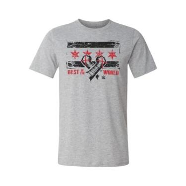 Imagem de Camiseta Unissex Oversized CM Punk Com Bandeira De Chicago, Moda Casua