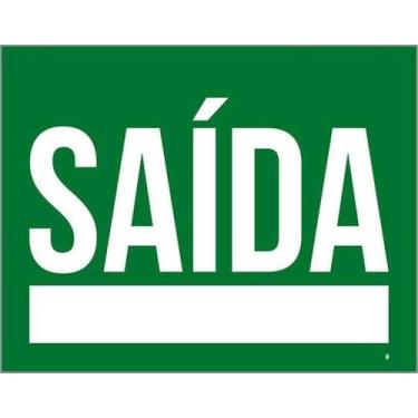 Imagem de Kit 10 Placas De Sinalização - Saída - Sinalizo