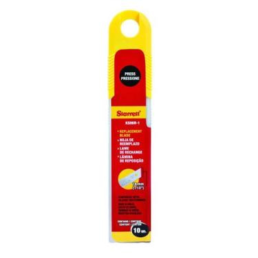 Imagem de Cartela De Lâminas Para Estilete 18 Mm 10 Peças Starrett, Cinza Claro