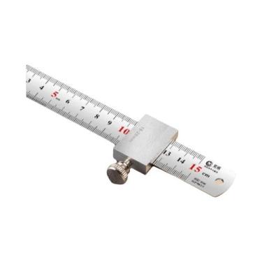 Imagem de Régua De Aço Para Carpinteiro De Metal Reforçado Com Escala Clara E Pr