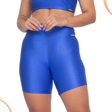 Imagem de Short Fitness Malha Canelado Trilobal Feminino Academia - C&M Fitness,