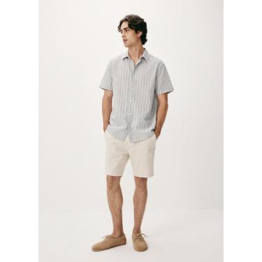 Imagem de Bermuda Masculina Reta Com Linho-Masculino