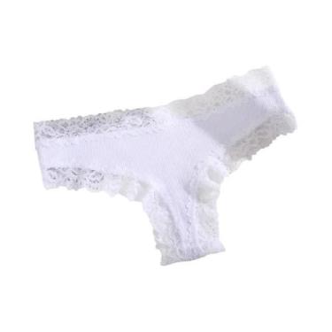 Imagem de Calcinhas Brasileiras Sexy De Renda Em Algodão Para Mulheres, Cintura 