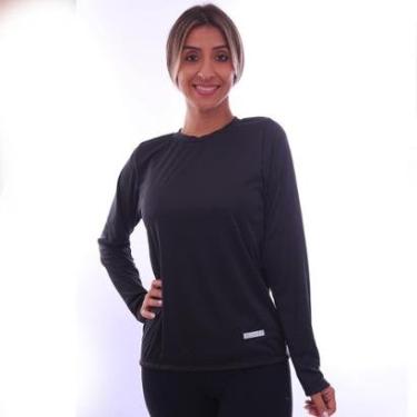 Imagem de Camisa Dry Feminina Proteção UV UVB Manga Longa Academia Esportes Aquáticos Corrida Segunda Pele-Feminino