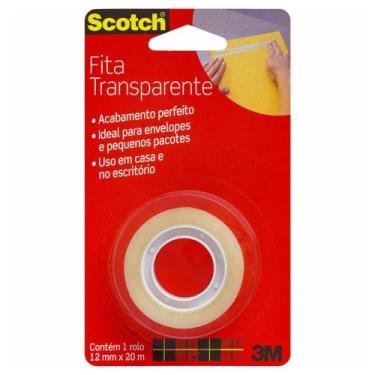 Imagem de Fita Adesiva 3M Scotch 12mmx20m Transparente