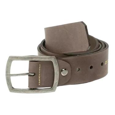 Imagem de Cinto Rijeero Casual Em Couro Fóssil Cor Rato Com Detalhe Em Costura B