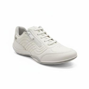 Imagem de Tênis Kolosh Branco Zíper Lateral Praticidade Urbana -, Branco, 36