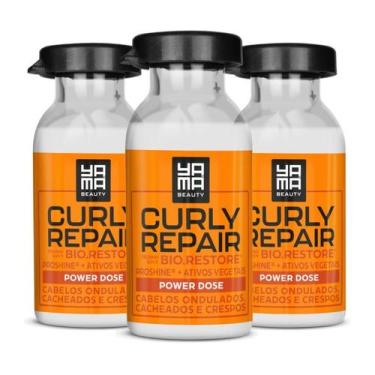 Imagem de Kit Ampola Nutritiva Yamá Curly Repair 18ml C/3 Unidades - Yama Beauty