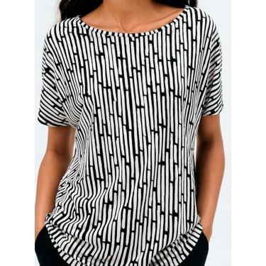 Imagem de Blusa Manga Curta Hering 4DJT Feminina Estampada Viscose T. P/XXG-Feminino