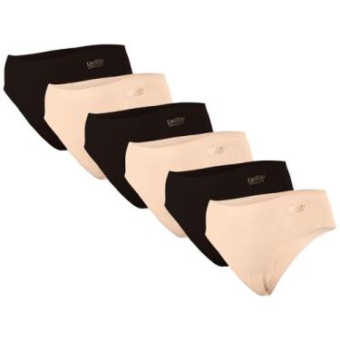 Imagem de Kit Com 6 Calcinhas de Laser Cut Adulto Feminino Delrio, Sortidas, GG