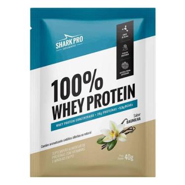 Imagem de 100% Whey Protein - 1 Sachê 40g Baunilha - Shark Pro - Shark Pro Suple