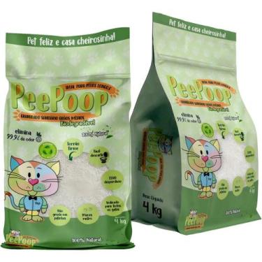 Imagem de Areia Higienica Mandioca Peepoop Graos Medios Gatos - 4Kg - Chalesco
