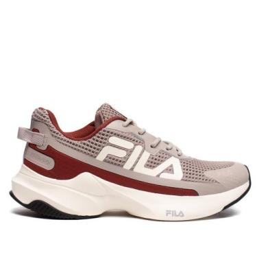 Imagem de Tênis Feminino Fila Recovery Esportivo Bege/bordo, Bege, 36