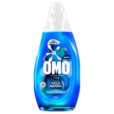 Imagem de Lava-roupas liquido omo ciclo rapido acao antiodor frasco 1,4l omo