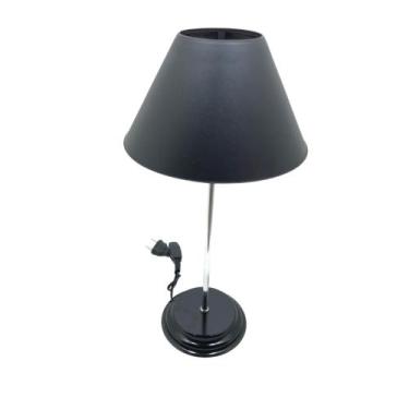 Imagem de Luminária Abajur de Mesa Retrô para Escritório e Quarto - AY, Preto