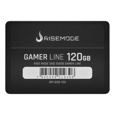 Imagem de SSD Rise Mode Gamer Line, 120GB, SATA III, Leitura: 530MB/s, Gravação: 520MB/s, Preto -...