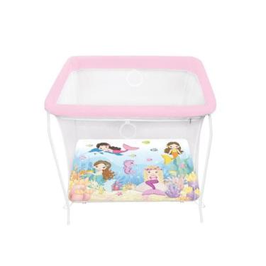 Imagem de Cercadinho Bebê Portátil Dobrável 77x77cm com Tela de Proteção até 20k