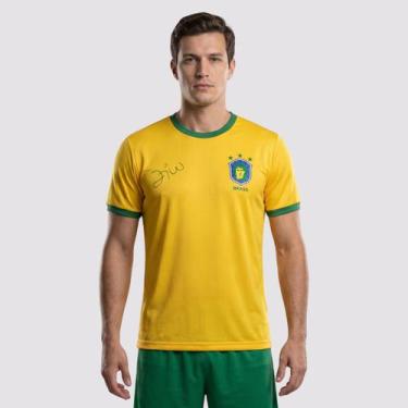 Imagem de Camisa Brasil Zico Galinho Amarela - Braziline, P