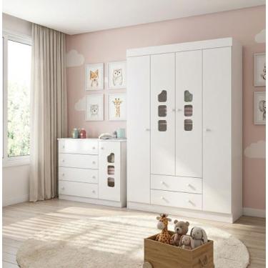 Imagem de Ambiente Guarda Roupa Lívia E Cômoda Lívia - 100% Mdf - Phoenix Baby