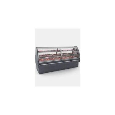 Imagem de Expositor Acougue Premium Prateleira vidro curvo 1875/ INOX 430 220V -