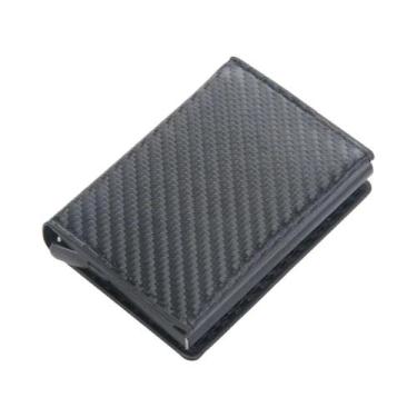 Imagem de Carteira Masculina Pequena Com Bloqueio Magnético RFID, Porta-Cartões 