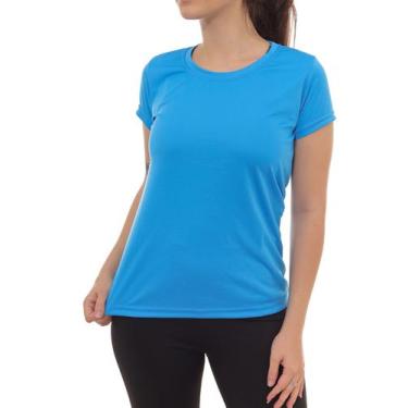 Imagem de Camiseta Feminina Dry Fit Lisa Básica Poliéster Academia Fitness - Per