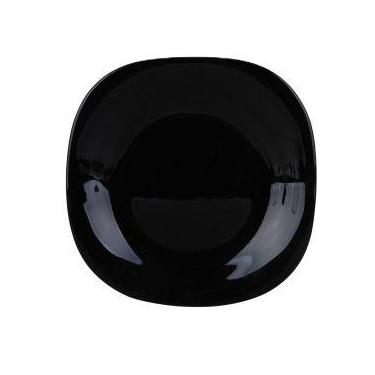 Imagem de Jogo 06 Pratos rasos Dama em vidro opalino D27,8cm preto L'Hermitage -