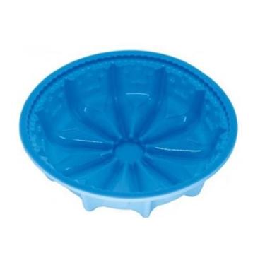 Imagem de Forma Assadeira De Silicone Para Bolo E Pudim 28,9cm - 123Útil, Azul