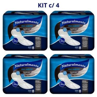 Imagem de Absorvente Naturalmente Max Noturno c/8u  (Kit com 4), Sem abas