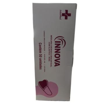 Imagem de Máscara Cirúrgica Descartável com Elástico Rosa  INN0VA  Proteção e Es