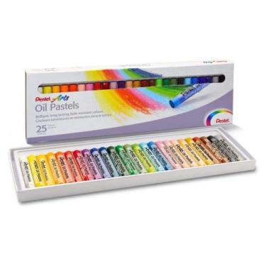 Imagem de Giz pastel 25 cores oleoso - pentel