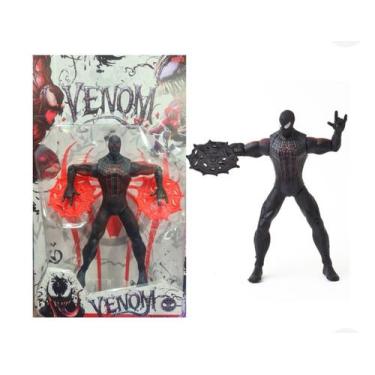 Imagem de Boneco Venon Homem Aranha 17cm C/ Discos Articulado C/luz Figura Dação