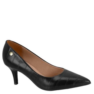 Imagem de Sapato Scarpin Feminino Salto Médio Fino Vizzano 1185.1302 - Preto - 3