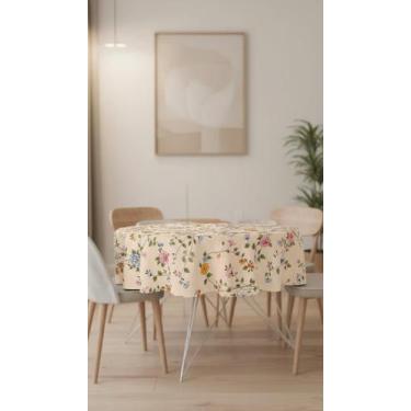Imagem de Toalha de Mesa Redonda Térmica 1,38m PVC Floral - Congratulations Stor